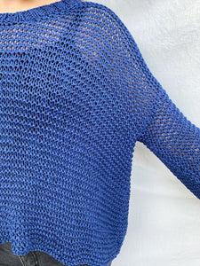 Organic cotton hand knit sweater