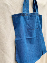 Load image into Gallery viewer, Organic Denim Shopping Bag
