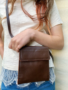 Leather sling purse